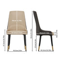 Dining Chairs Set of 2 with Microfiber Leather Seats and Metal Legs Upholstered Kitchen Chairs White Style 2