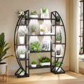 5-Tier Industrial Plant Stand with Metal Frame Large Indoor Outdoor Display Shelf 125cm With Lights