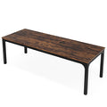 200cm Industrial Computer Desk for 2 People with Metal Frame Large Double Workstation Table Chocolate