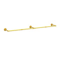 Adjustable Industrial Pipe Clothes Rack Wall Mounted Garment Rack 90-180cm with Hooks Gold